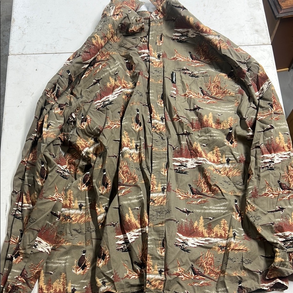 Field & Stream Green and Brown Lightweight Shirt Jacket